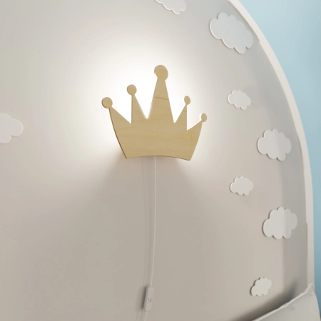 Kinkiet w kształcie korony, drewniana lampa 1345/K1 z serii QUEEN - 3