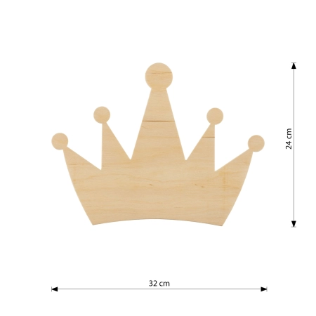 Kinkiet w kształcie korony, drewniana lampa 1345/K1 z serii QUEEN - wymiary