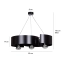 Stylowa, czarna lampa wisząca w stylu loftowym 284/3 z serii VIXON - 5