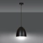 Czarna lampa wisząca z półkolistym kloszem 391/1 z serii LENOX - 2