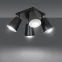 Czarna lampa sufitowa z kwadratową podsufitką 385/4 z serii PRISM - 2
