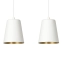 Podwójna lampa wisząca w kolorze białym i złotym 414/2 z serii MILAGRO - 2