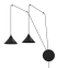 Dwuramienna, linkowa lampa ścienna do sypialni 160/2 z serii ABRAMO