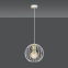 Lampa wisząca z białą oprawą i drucianym kloszem 145/1 z serii ALBIO - 4