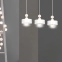 Lampa wisząca z białymi kloszami na duży gwint 583/3 z serii TUNISO - 2
