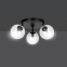 Czarna lampa sufitowa z przezroczystymi kloszami 776/3APREM serii TOFI - 3