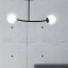 Dwupunktowa, czarno-biała lampa sufitowa 1024/2 z serii HALLDOR - 7