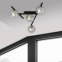 Czarna lampa sufitowa z kloszami, do sypialni 1104/4 z serii SMART - 4