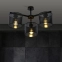Czarna, loftowa lampa sufitowa do sypialni 1143/3 z serii JORDAN - 4
