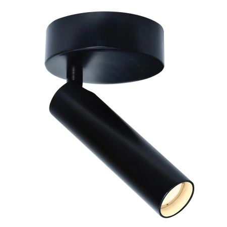 Czarna, minimalistyczna lampa natynkowa tuba HB12040 z serii MILANO