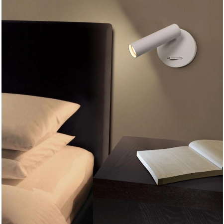 Lampa ścienna z włącznikiem, idealna nad łóżko HB13016 z serii MILANO - wizualizacja