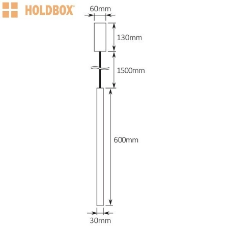Lampa wisząca HB14008 z serii MILANO - HOLDBOX - wymiary