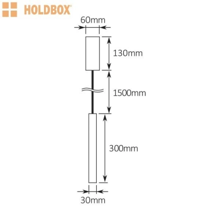 Lampa wisząca HB14010 z serii MILANO - HOLDBOX - wymiary