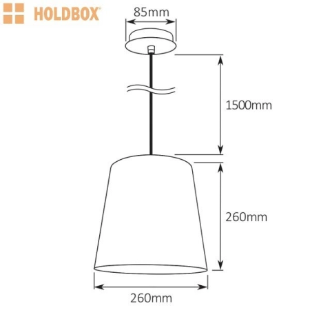 Lampa wisząca HB14023 z serii MONZA - HOLDBOX - wymiary
