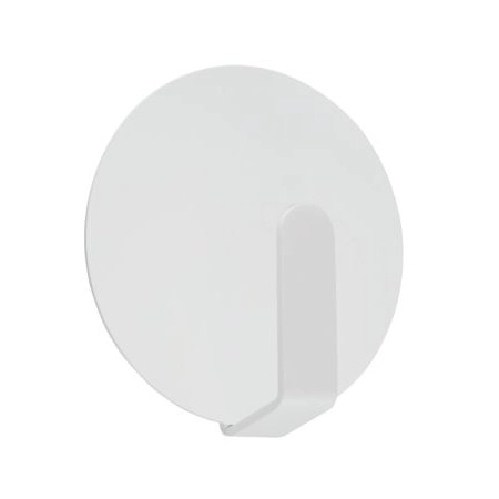 Biała, designerska, okrągła lampa ścienna LED HB13023 z serii ALBA