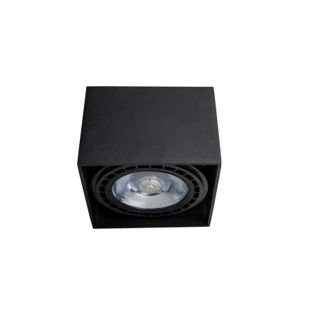 Czarny, nieruchomy reflektor natynkowy, downlight HB12083 z serii ENNA