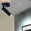 Czarna, minimalistyczna lampa natynkowa tuba HB12040 z serii MILANO - wizualizacja
