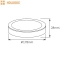 Ledowa lampa sufitowa okrąg ⌀22,5cm 4000K HB12032 z serii SKIATHOS - wymiary