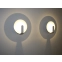 Biała, designerska, okrągła lampa ścienna LED HB13023 z serii ALBA - wizualizacja