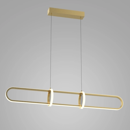 Złoty, elegancki żyrandol LED nad stół PND-29772750-1A-GD z serii CERRILA