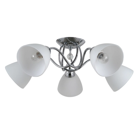 Srebrna lampa sufitowa do stylowego salonu PND-5643-5 z serii LUGANO