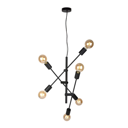 Designerska lampa wisząca bez kloszy PND-5986-6-BL z serii FERREIA