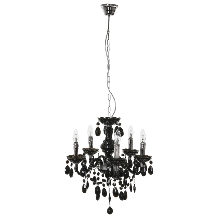 Lampa wisząca z czarnymi kryształkami, do salonu L.90690/5BL z serii WHIZ 4