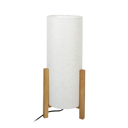 Smukła lampka stołowa, drewniane nogi TB-85930-L-WH-WO z serii ONES