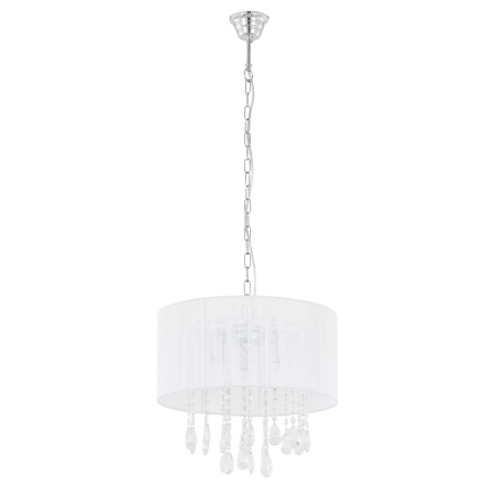 Abażurowa lampa wisząca w stylu glamour L.9262/3P WHITE z serii ESSENCE 3