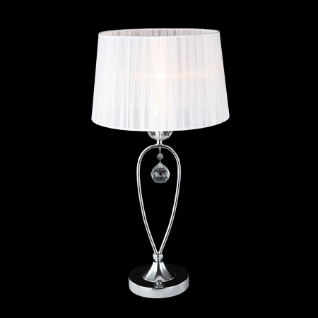 Elegancka lampka stołowa z białym abażurem MTM1637-1W z serii VIVIEN