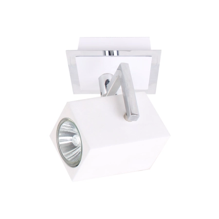 Mały, biało-srebrny reflektorek GU10 FH31151SJS3 z serii MATEO
