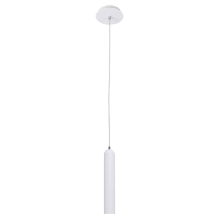 Biała, prosta lampa wisząca tuba GU10 FH31141-BJ-WHT z serii ATHAN