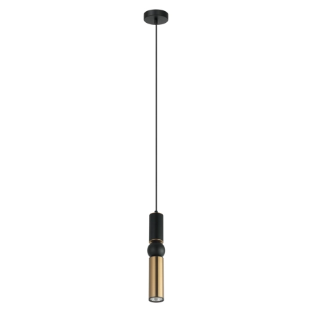 Wąska, nowoczesna lampa wisząca tuba PND-14290-1-BRO-BK z serii ISIDORA