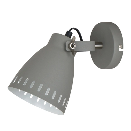 Szara lampa ścienna w stylu loft MB-HN5050-1-GR+S.NICK z serii FRANKLIN
