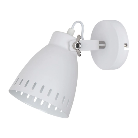 Metalowa, biała lampa ścienna MB-HN5050-1-WH+S.NICK z serii FRANKLIN