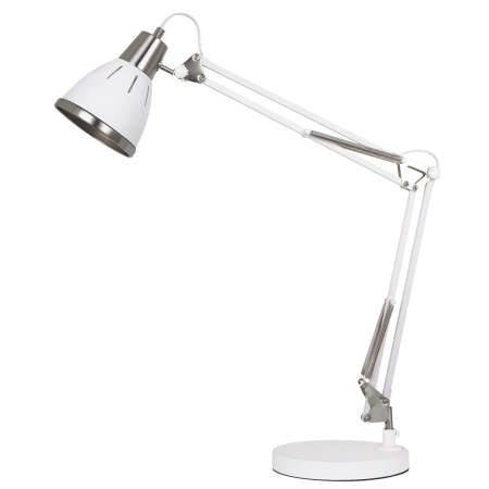 Lampka biurkowa z białym, łamanym ramieniem MT-HN2145A WH z serii JESSO