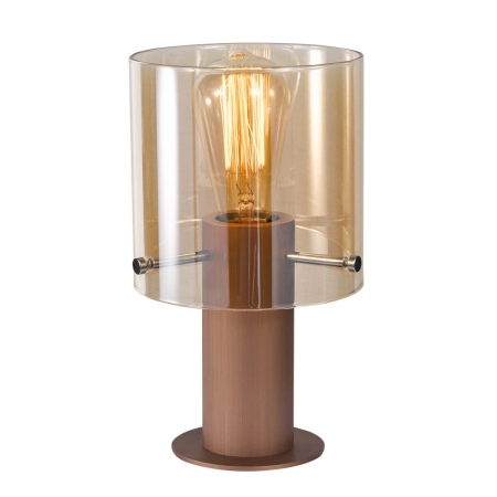 Nowoczesna lampka stołowa z miodowym kloszem MT17076-1A z serii JAVIER