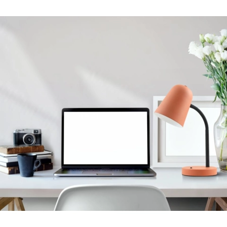 Prosta lampka biurkowa, kolor pomarańczowy TB-37643-OG z serii PRATO - wizualizacja