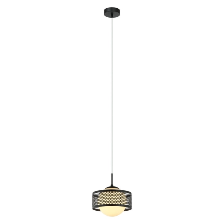 Minimalistyczna lampa wisząca ⌀20cm PND-55456-1M-BK z serii LOMICA - wizualizacja