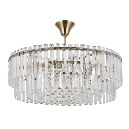 Kryształowa lampa wisząca do salonu glamour PND-22320-8-ABR z serii BUENA