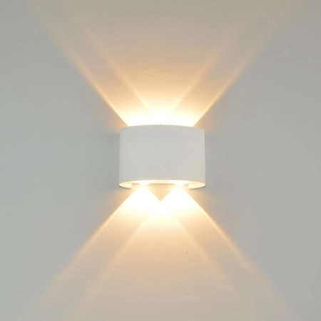 Biała lampa elewacyjna LED 4W 3000K OWL-6650-2-WH-3K z serii ORTELO 2