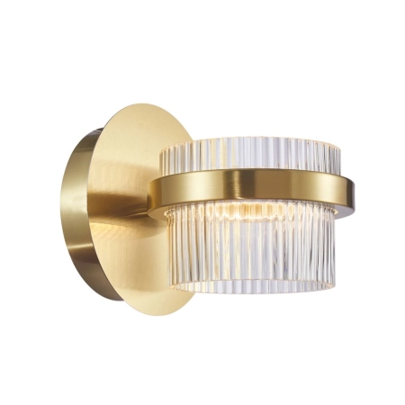 Kryształowa, złota lampa ścienna LED 9W WL-77362-9W-GD z serii TIARA