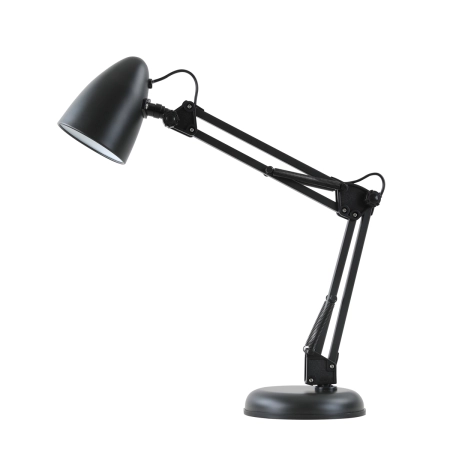 Czarna lampka biurkowa w stylu kreślarskim TB-29928-BK z serii NOTARI
