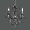 Czarny, świecznikowy żyrandol dark glamour L.90690/3BL z serii WHIZ 2