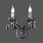 Kinkiet świecznik dwuramienny w kolorze czarnym A.90690/2BL z serii WHIZ