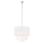 Abażurowa lampa wisząca w stylu glamour L.9262/3P WHITE z serii ESSENCE 2
