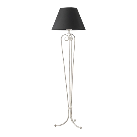 Elegancka, srebrna lampa podłogowa z abażurem JUP 1205 z serii ARKADA