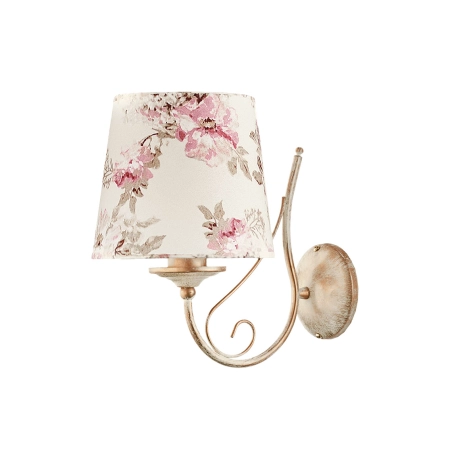 Elegancka lampa ścienna z kwiatowym abażurem JUP 1285 z serii SARA