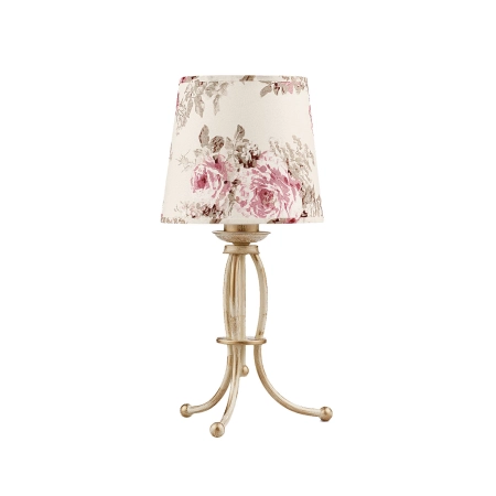 Stylowa lampka stołowa z kwiatowym abażurem JUP 1286 z serii SARA