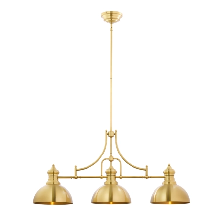 Potrójna, złota lampa, idealna nad stół w jadalni JUP 1915 z serii PLATINO